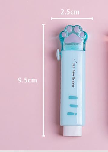 Gomme Portable Kawaii, propre sans miettes, chat, papeterie Kawaii, fournitures scolaires pour enfants: Rouge