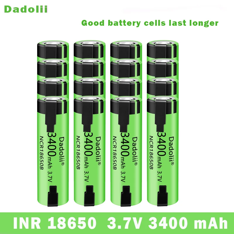 18650 lithium-ion rechargeable battery 3.7 V 3400 mAh DIY nickel battery: Silver