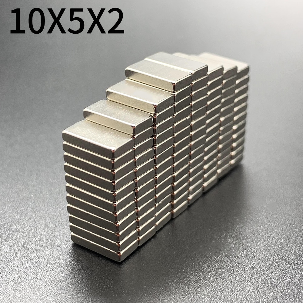 10psc Neodymium Magneet 10X5X2 N35 Ndfeb Vierkante Super Sterke Sterke Permanente Magneet Blok Zeldzame Aarde Koelkast magneet