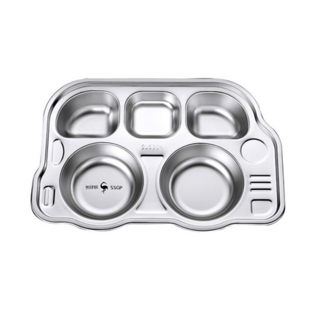 1Pc 304 Rvs Scheidslijn Baby Plaat Cartoon Plaat Kinderen Servies Baby Platen Keuken Accessoires 4 Types: Type 3