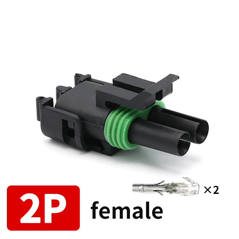 Delphi 2,5 Serie 1/2/3/4/6 Stift Automobil Wasserdichter Steckverbinder Männlich Weiblich Steckdose Anschlusshülle: Schwarz