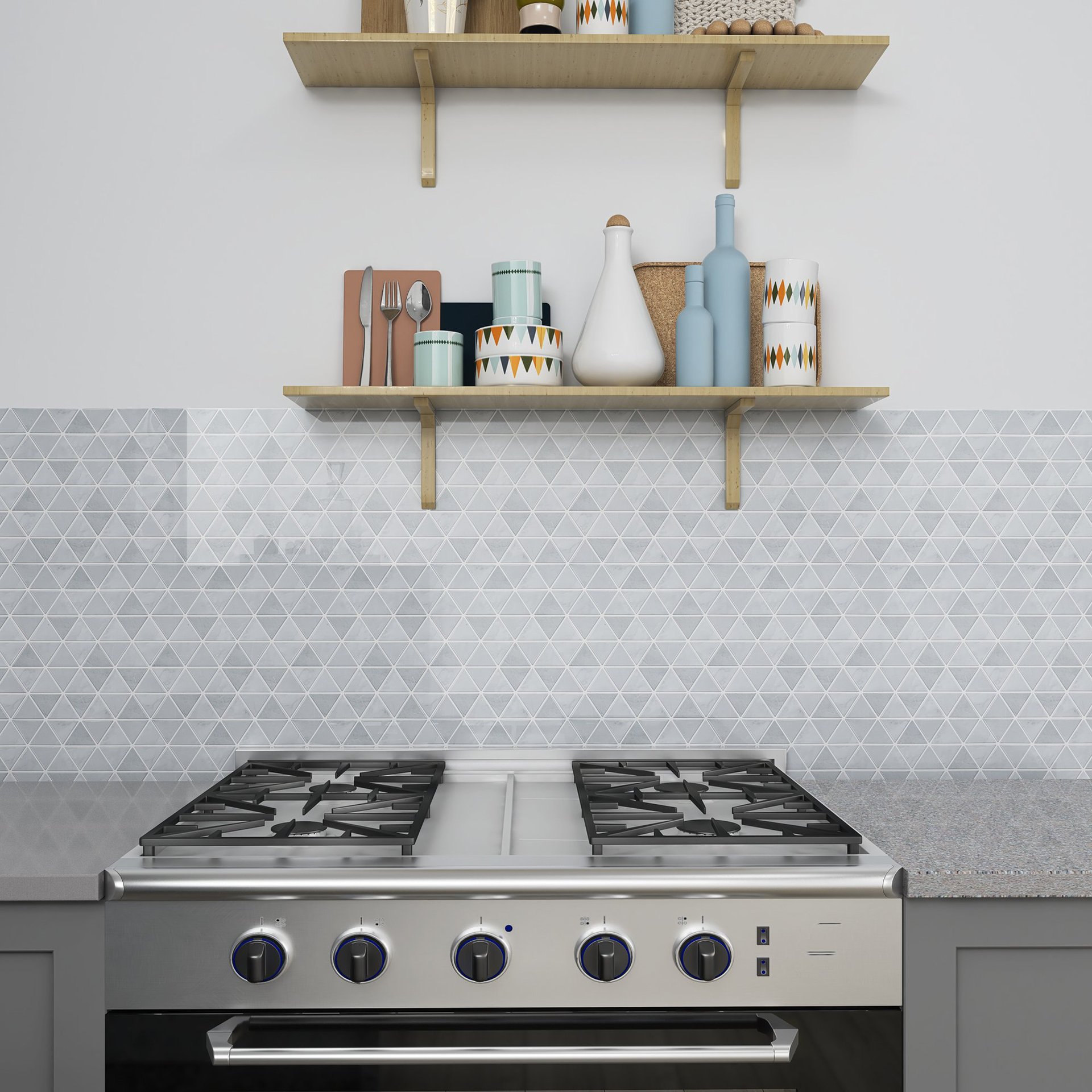 Carrelage mural auto-adhésif en cristal époxy 3D, autocollant résistant à l&#39;huile, motif de brique, pour cuisine