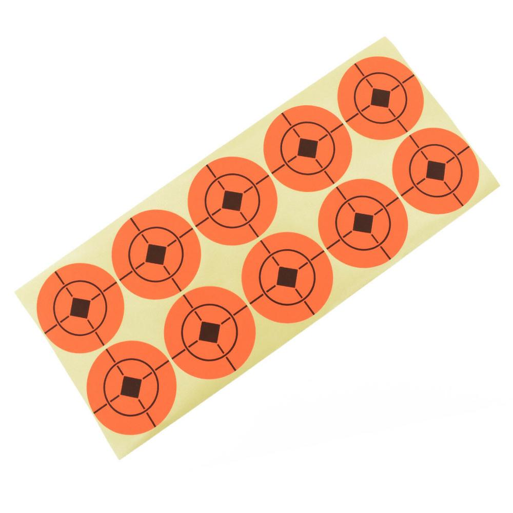 250pcs/25packs Dia.1.96"Orange Target Bullseye Stickers for Shooting Exercises