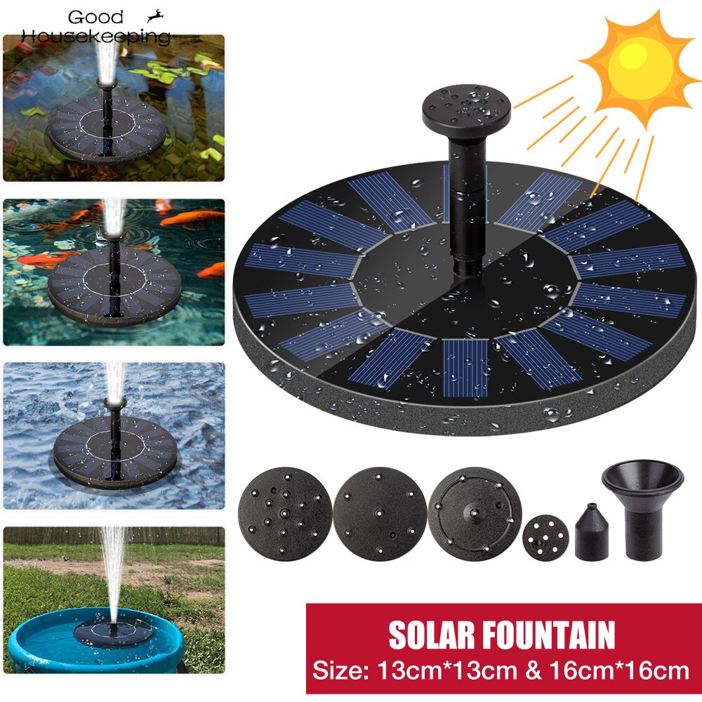 Mini painel de bomba de fonte solar alimentado por energia solar fonte de água piscina fonte de água decoração do jardim fontes de água decorativo