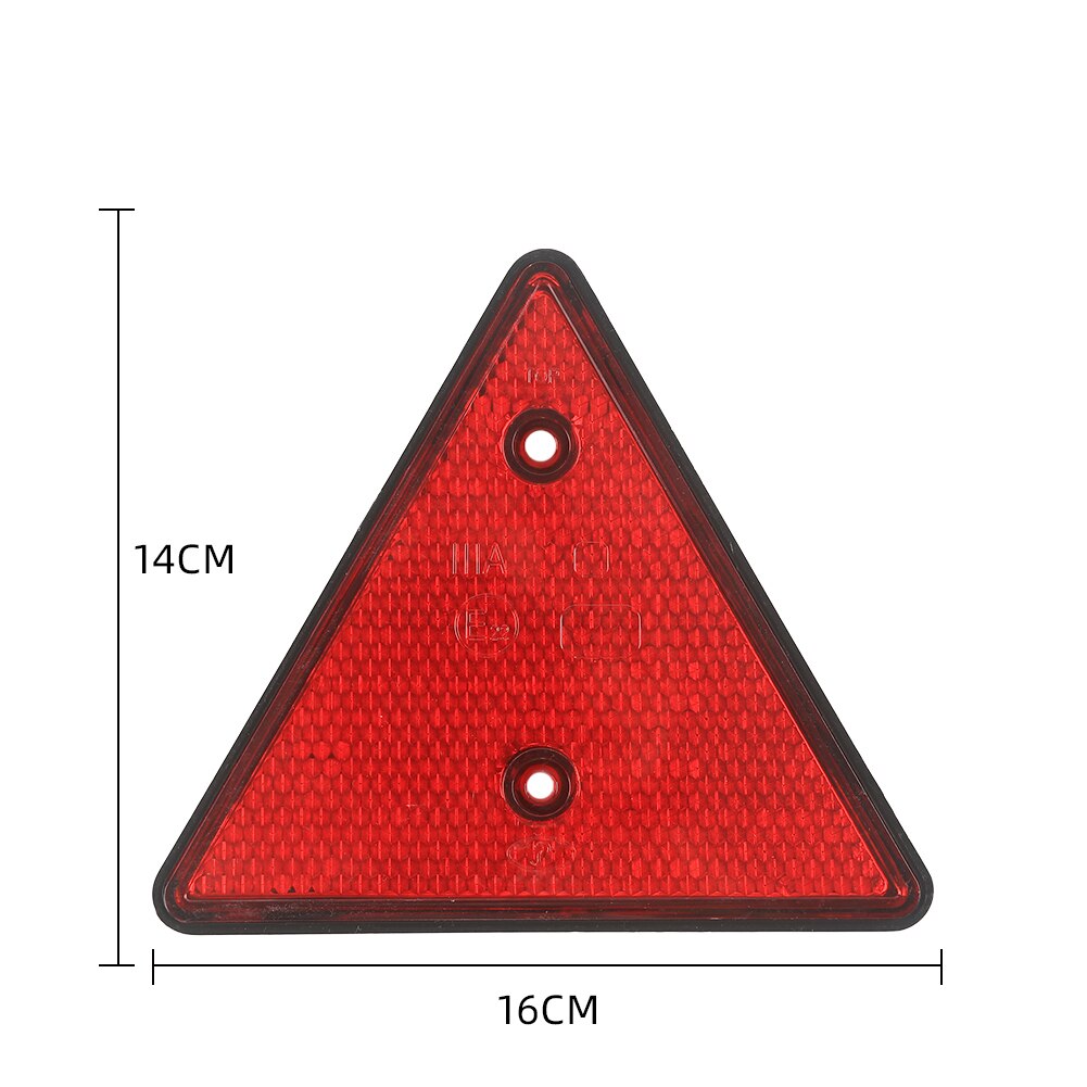 2 Pcs Triangle Warning Reflector Stop Warning Sign Reflective Safety Sign Board Truck Plate Red Rear Light Safety Reflective