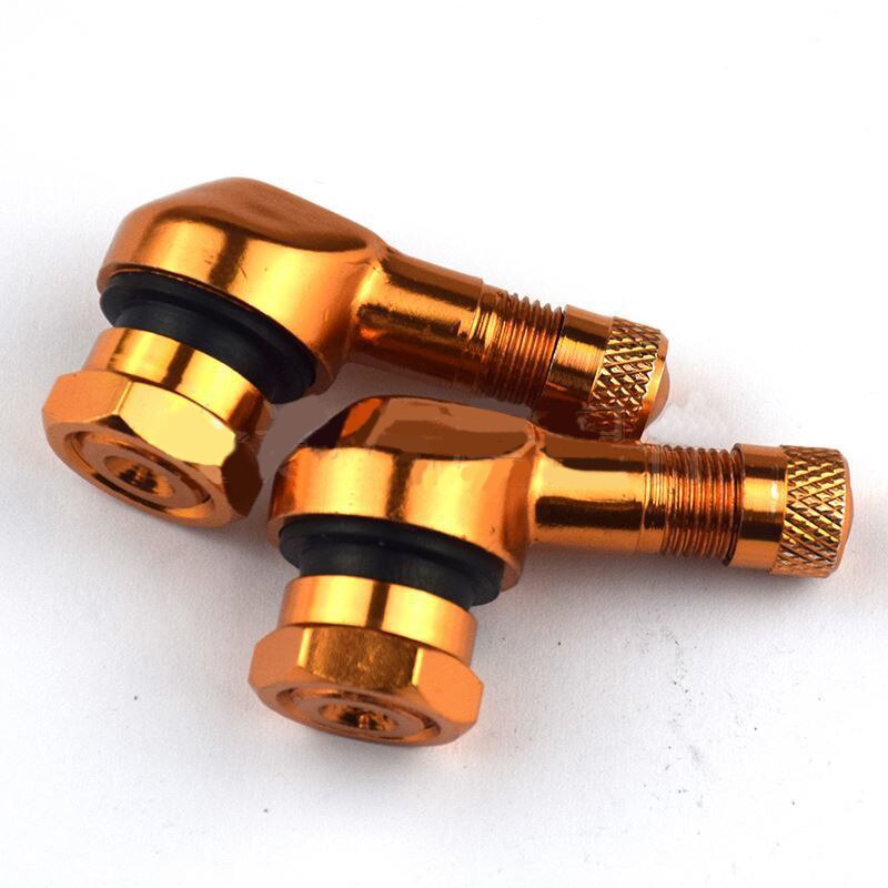 2pcs 90 Degree Angle Aluminum Alloy Valve Stem Motorcycle Wheel Tire