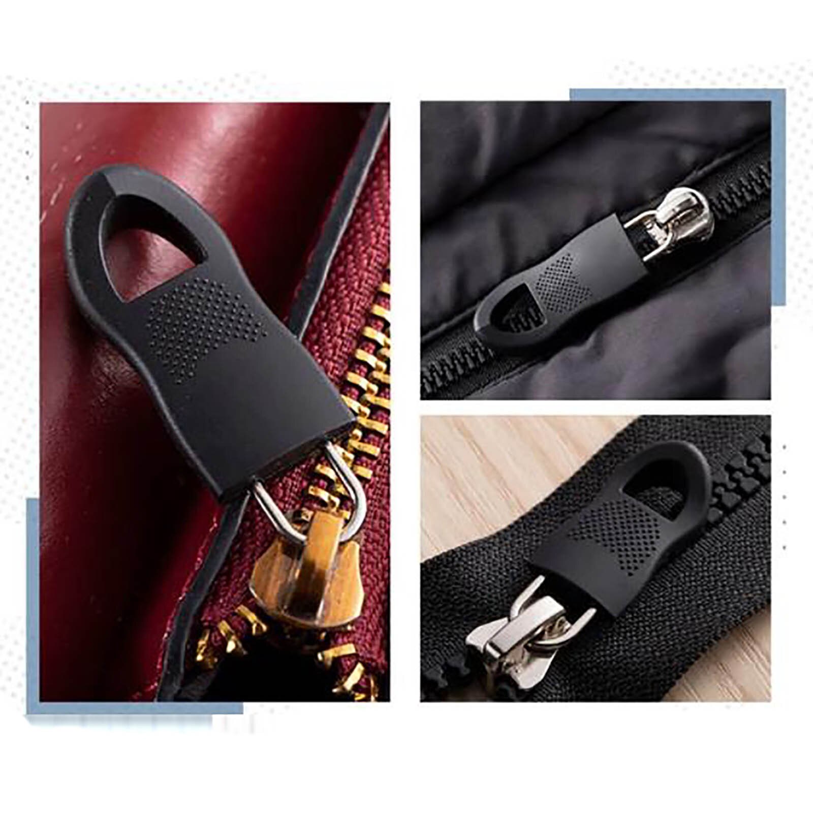 10Pc Universele Afneembare Rits Puller Set Voor Down Jassen En Tassen Jurk Trui Pin Gesp Kleding Accessoire Brede Tailleband