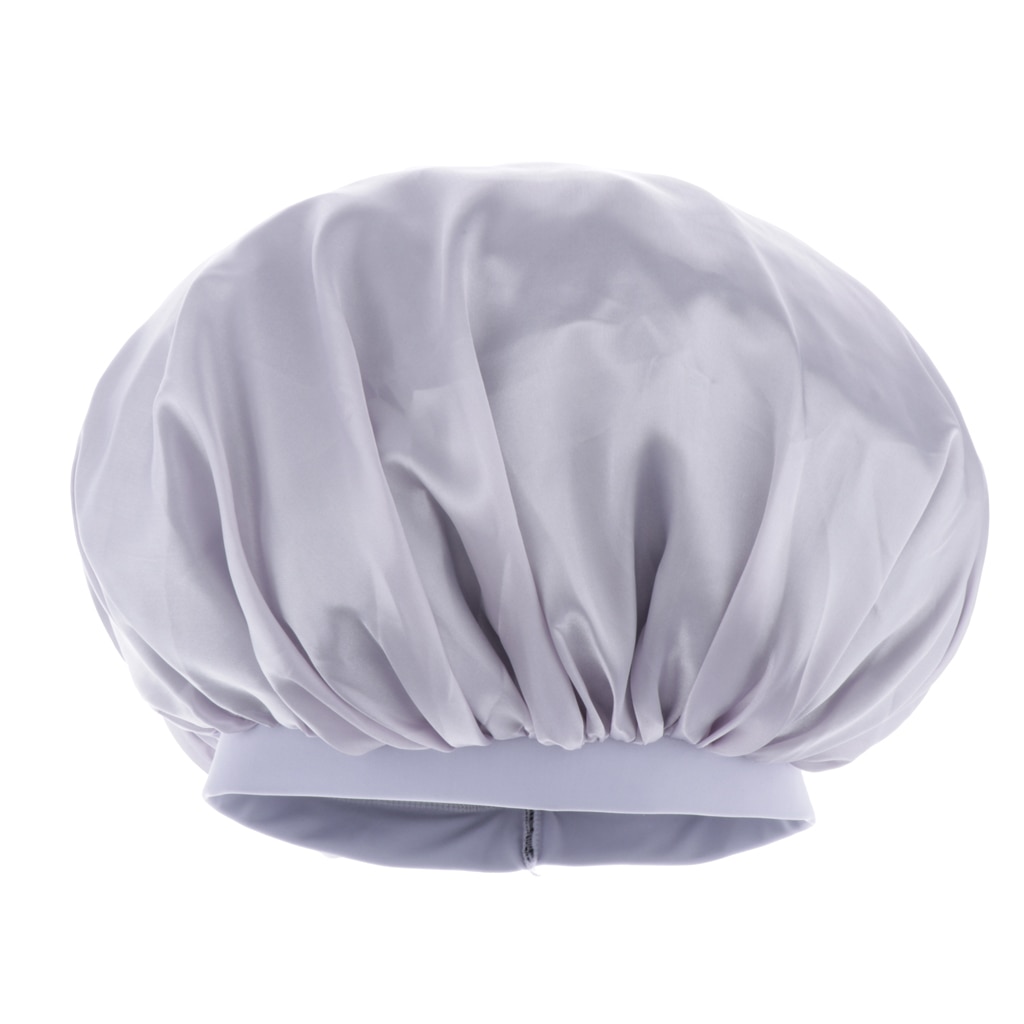 Adjustable Satin Silk Wide Band Bonnet Night Sleep Cap Hat Sleeping Head Cover Hair Protector for Women Long Curly Natural Hair