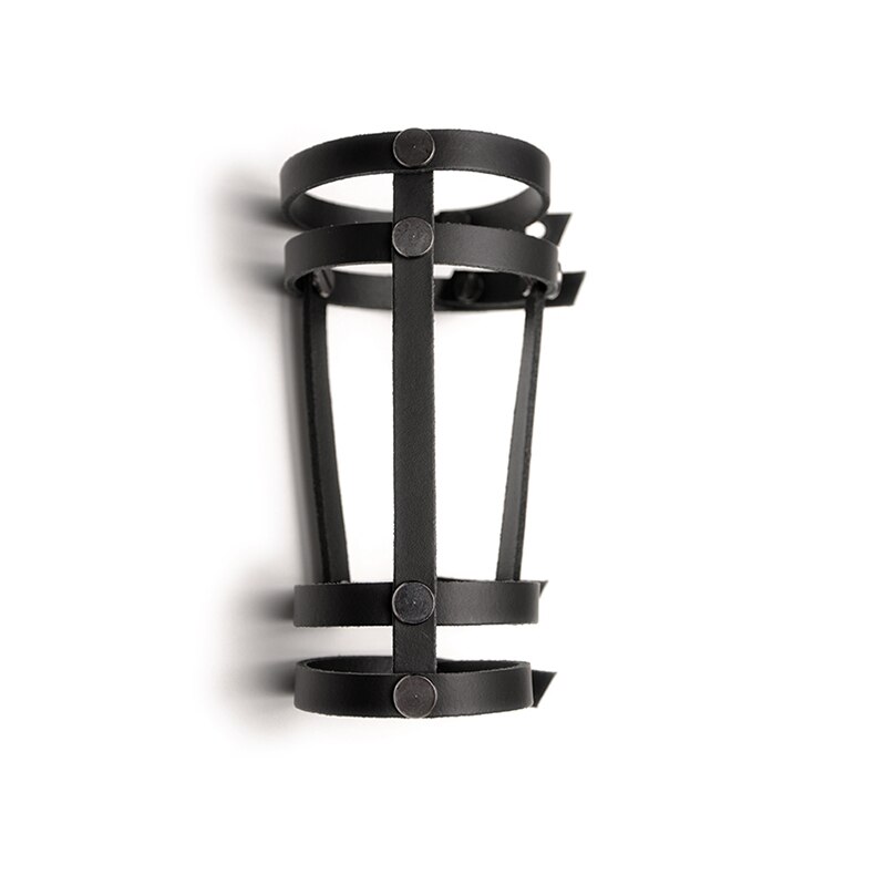 Brazaletes de cuero estilo Punk negro a la para mujer, brazalete para mujer, largo ajustable, bohemio, vacaciones, joyería masculina Punk Pulseir