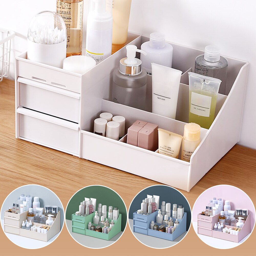 Grote Capaciteit Cosmetische Opbergdoos Make Lade Organizer Houder Desktop Diversen Voor Borstel Sieraden Nagellak Container