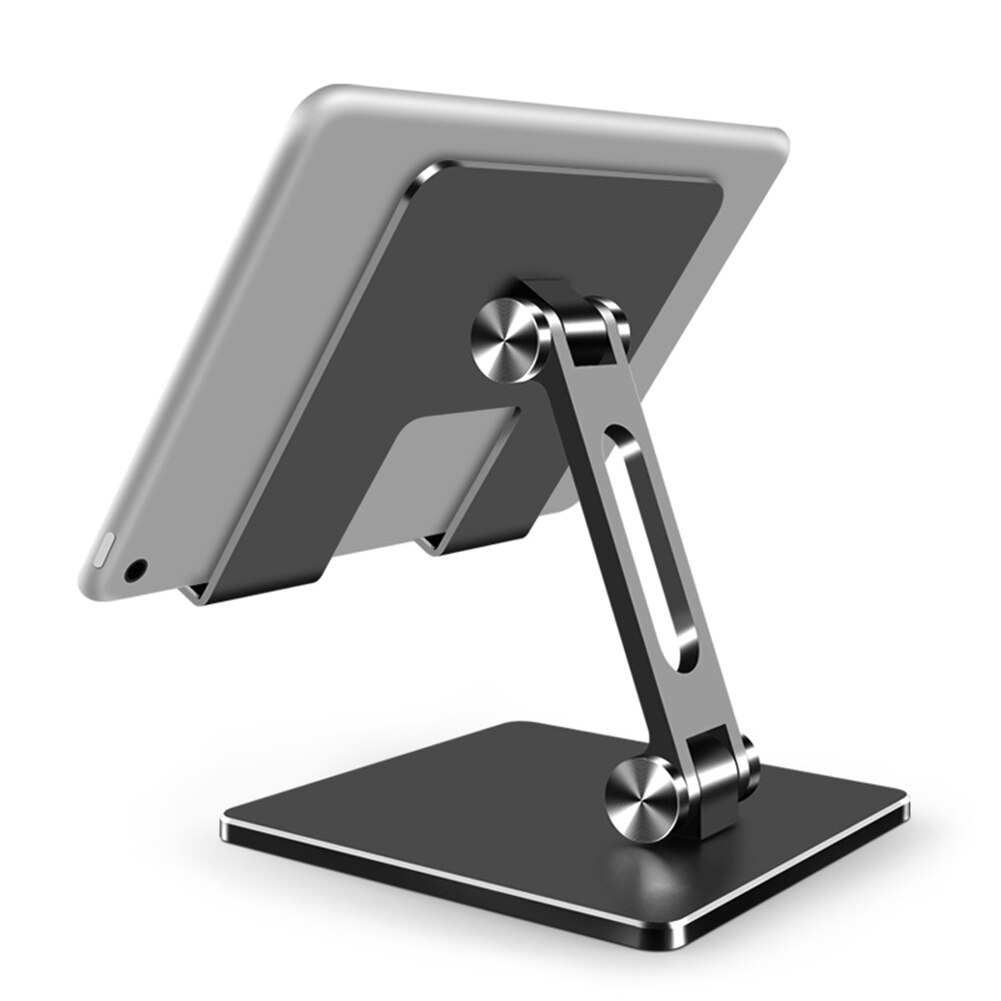 Tablet Stand Aluminum Desktop Adjustable Stand Foldable Phone Holder For iPad Pro 12.9 11 Air Mini iPhone Samsung Xiaomi: Grey