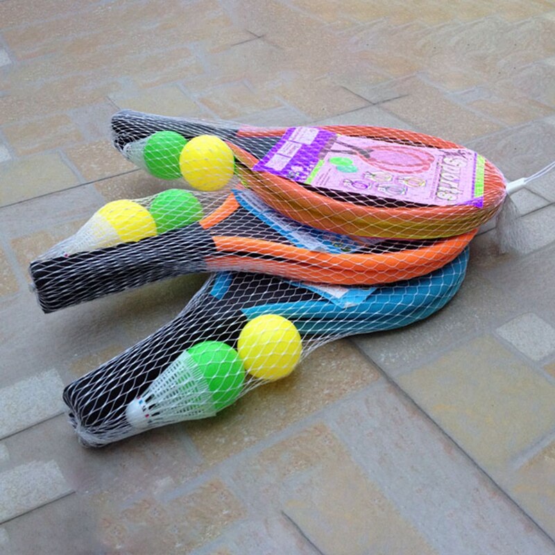 1 par badmintonketcher til børn indendørs udendørs sport spil børnelegetøj orange