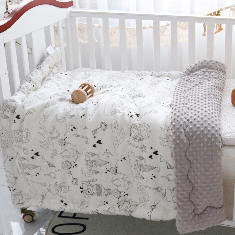 Trapunta per bambini coperta invernale Minky mussola 120x150cm lettino per bambini trapunte per bambini lettino per bambini bambini scuola materna impostato di biancheria da letto per bambini: h