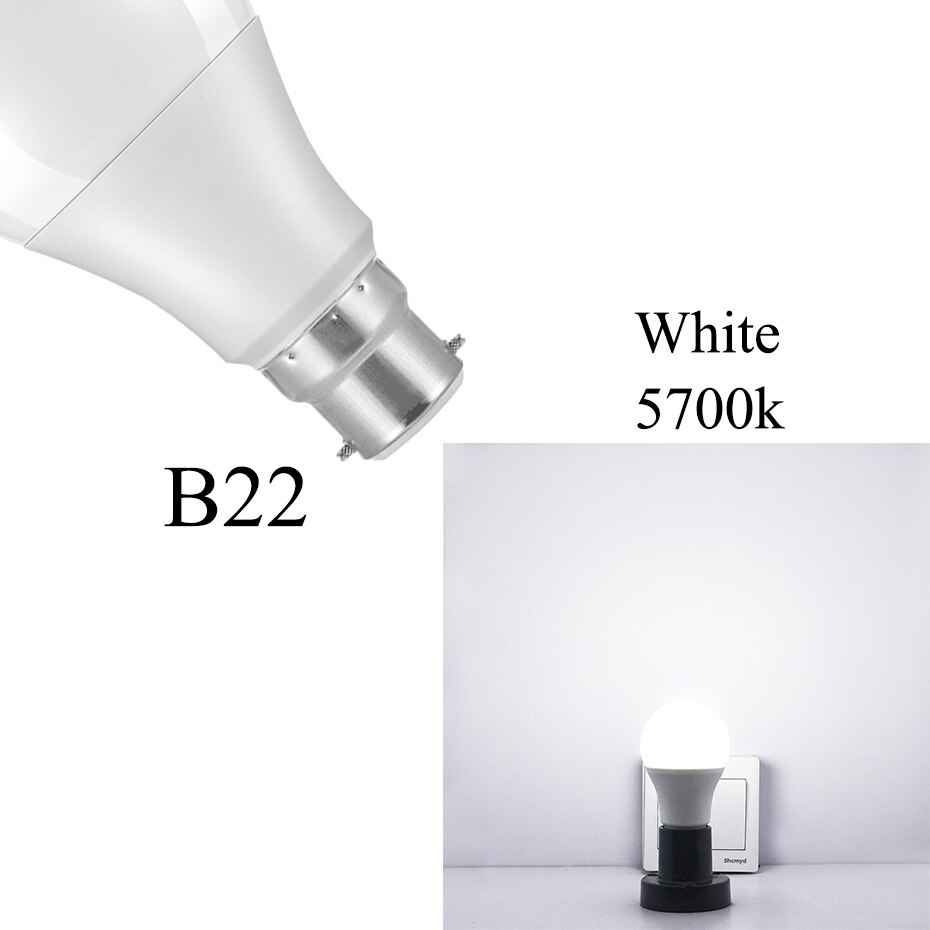LED Dusk to Dawn Light Bulb 10W 15W E27 B22 Smart Light Sensor Bulbs AC85-265V Automatic Indoor/Outdoor Lighting Lamp for Porch: B22 White / 15W