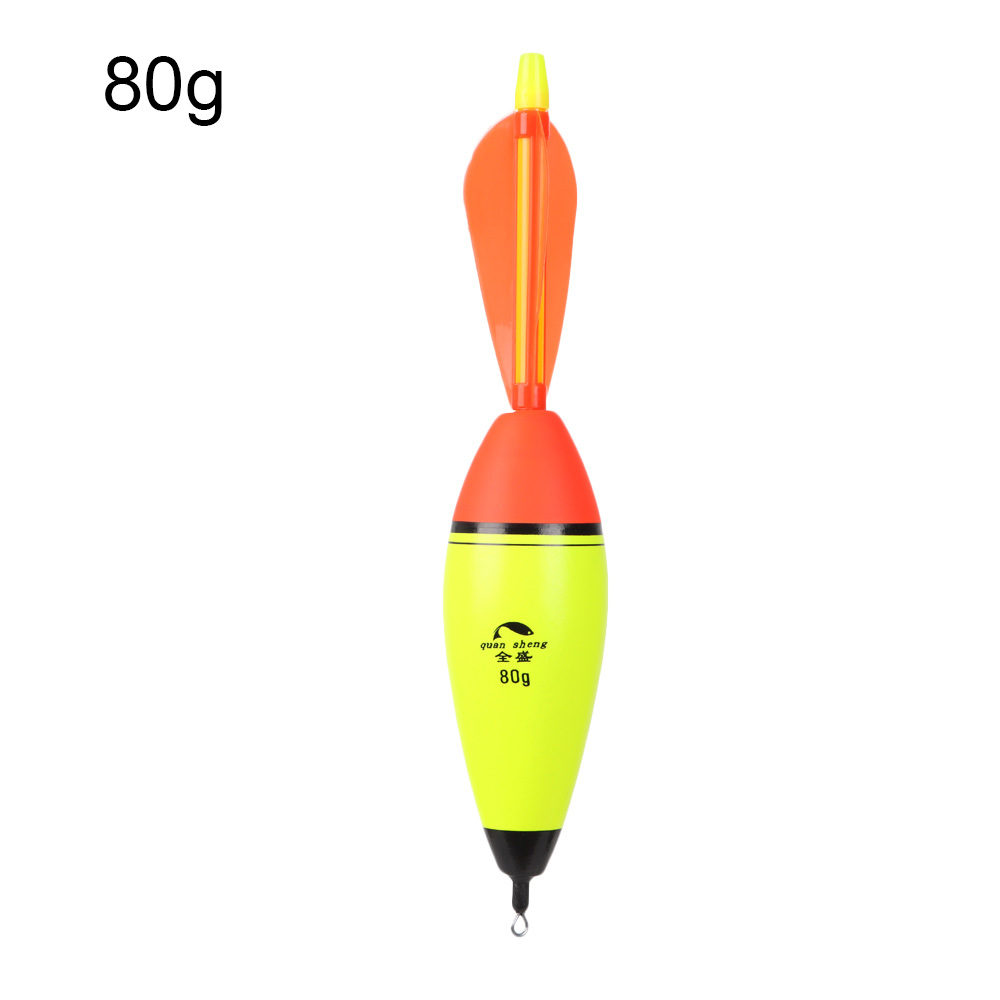 Flotteur de pêche lumineux, avec aile rotative, élastique, en mousse, 40g – 100g: 80g