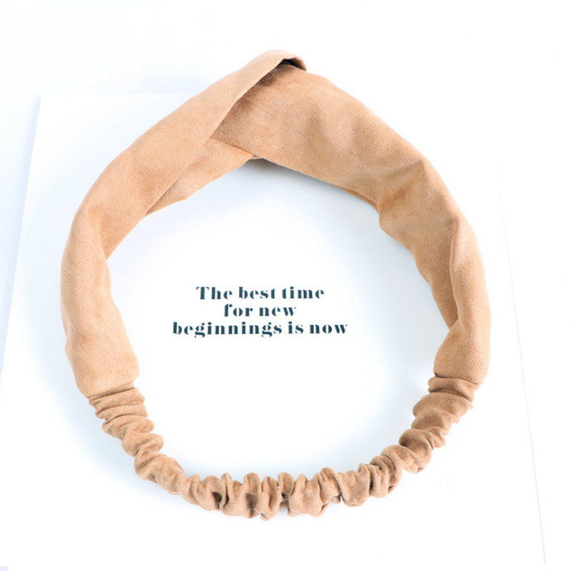prinses haar accessoires Vrouwen Twist Hoofdband Haarband Tulband Elastische Hoofdband Bandage Haarband Gekruist Hoofdband: Light Brown