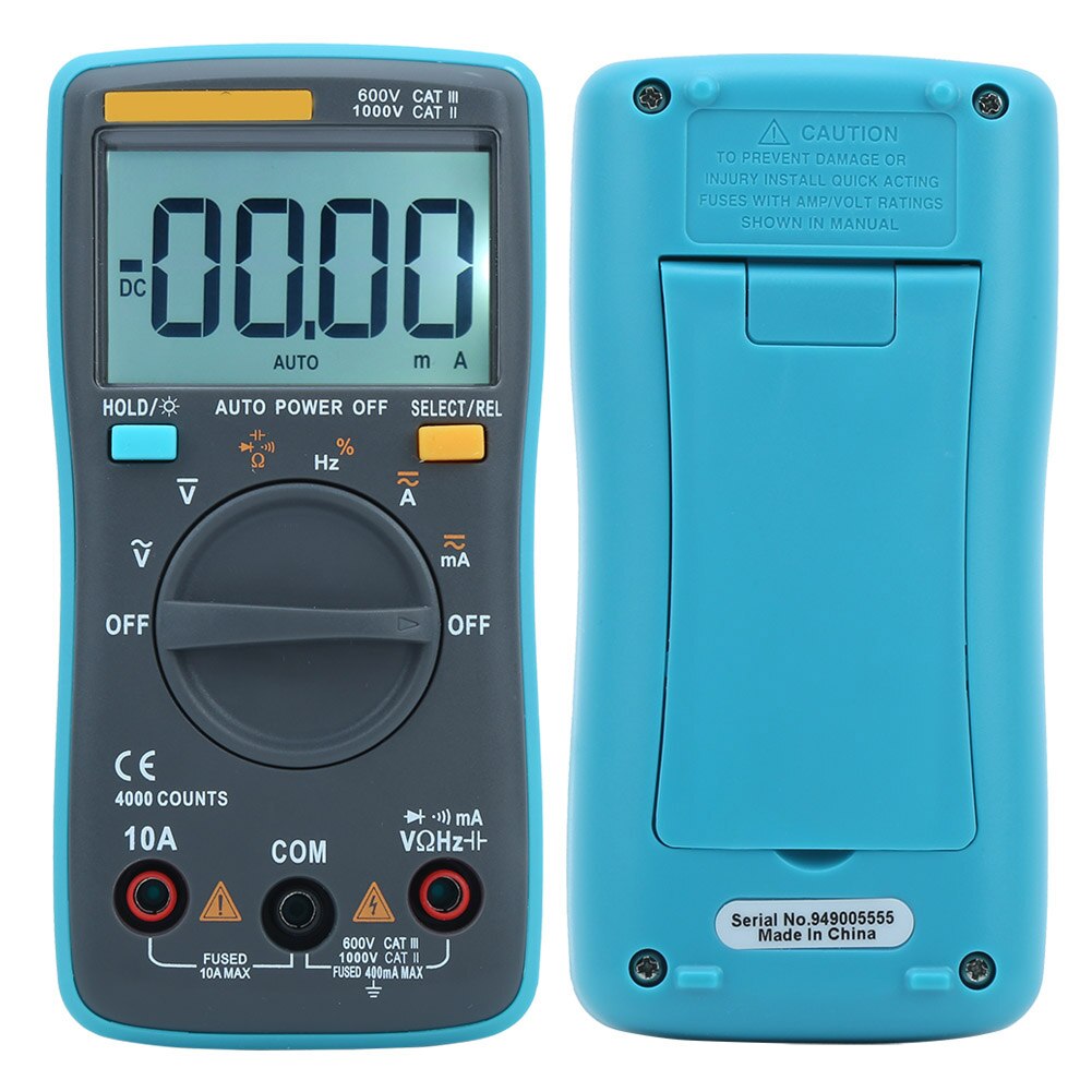 ZT100 4000 Count Auto Range Digitale Multimeter Ac/Dc Spanning Weerstand Capaciteit Tester Lcd Multimeter