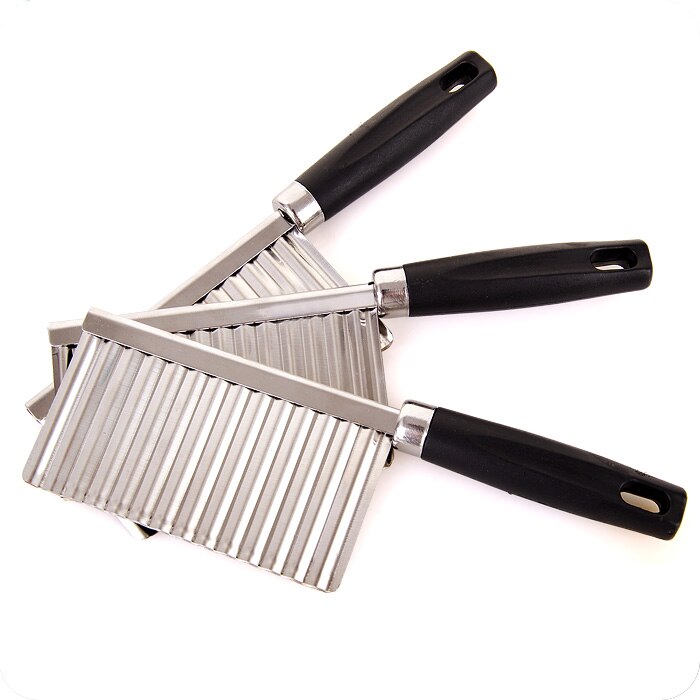 1pc multifunctionele chopper golfvormige aardappelsnijder bloemenmes roestvrijstalen aardappelsnijders