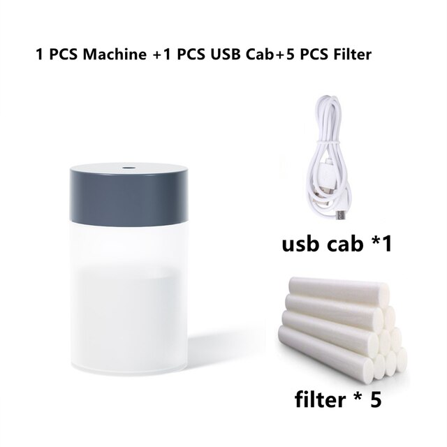 220ML Portable USB Small Water Ultrasonic Spray Humidifier Mini Visual level Desktop Atomizer for Car Home Office: 2-5