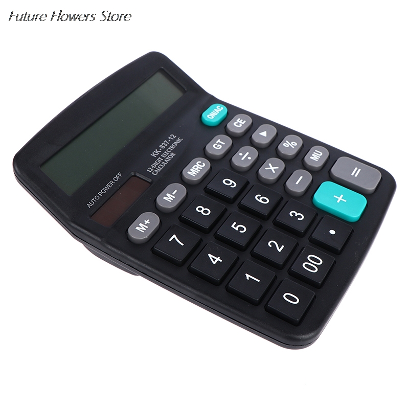1pcs Home Office Commercial Calculator Calculate Tool Battery Powered 12 Digit Financial Accounting Tools