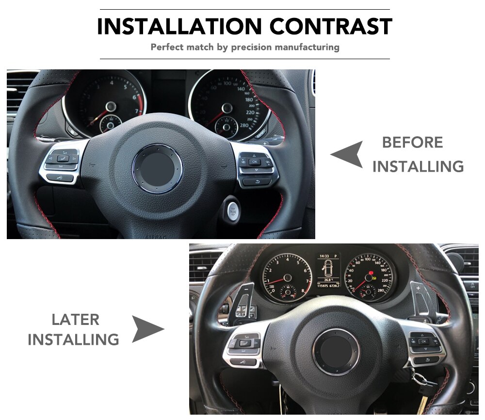 Extension de palette de changement de volant de voiture Auto DSG changement de vitesse Direct pour Volkswagen VW Golf Jetta GTI MK6 R20 CC R36 pièces de voiture