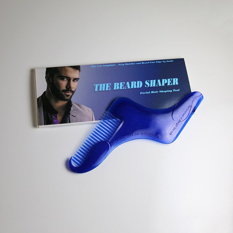 The Beard Bro-Beard Peigne saillant pour hommes, outil pour des lignes parfaites, coupe modèle T,: Bleu clair