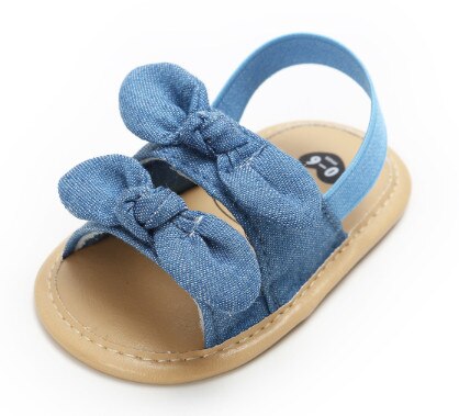 Pudcoco Zomer Kind Baby Meisje Strik Sandalen Lederen Sandalen Zomer Party Prinses Zachte Zool Flip-Flop Crib Schoenen 0-18M: F / 0-6 months