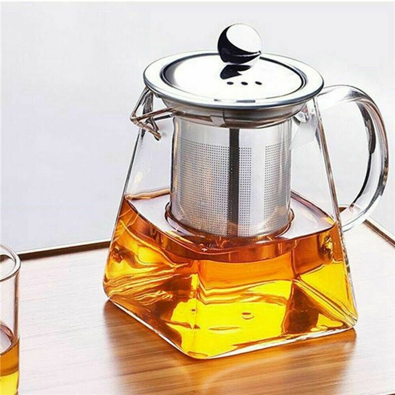 350-750ML przezroczysty żaroodporny przezroczysty szklany imbryk dzbanek W zaparzaczem kawy liść herbaty ziołowy kwiatek doniczkowy czajniczek mleko sok pojemnik