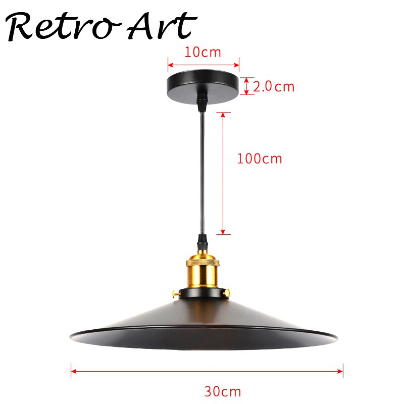 Decoratieve Hanglamp E27 Bar Restaurant Lamp Armaturen Vintage Edison Stijl Opknoping Lamp Met Lampenkap