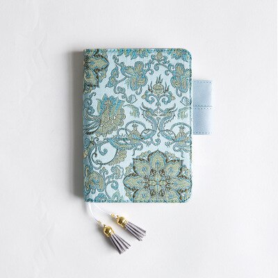 Chinese Style Embroidery Notebook Travel Diary Book Exercise Composition Binding Note Notepad Stationery Office School: A6
