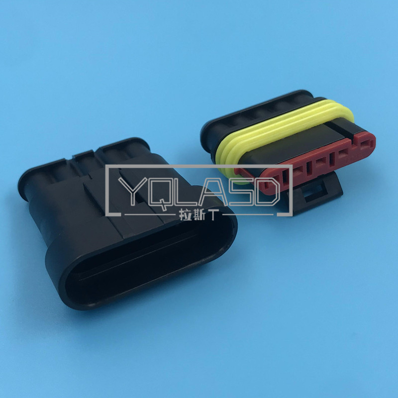 1 Set 5 Way 282089-1 282107-1 Superseal Automotive Socket AC Assembly Car Plastic Wire Harness Connector For Auto