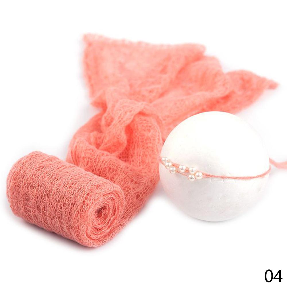 2 Pçs/set Trecho Cobertor Do Bebê Recém-nascido Envolve Fotografia Props Knit Envoltório Foto Pano Acessórios Cocar acessórios para o cabelo: Rosa