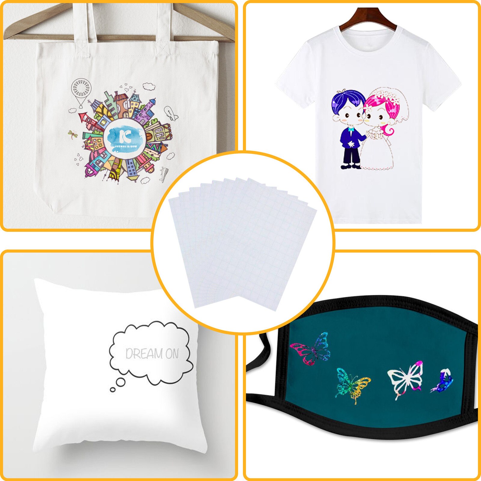 20Pcs Thermal Transfer Paper Can Be Ironed With Heat Transfer Paper Can Be Printed On Cotton Clothes Garment Thermal Paper