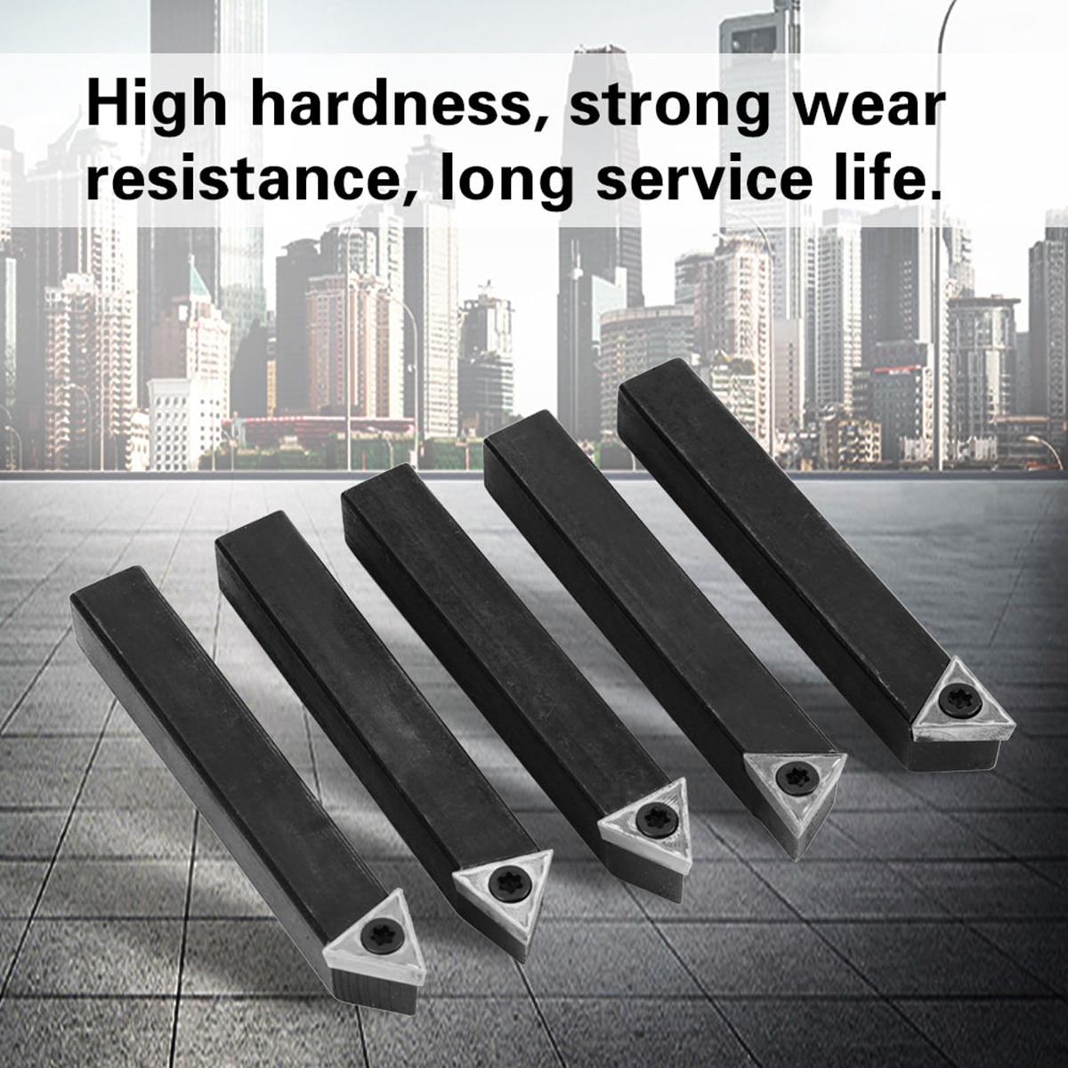 1/4 Inch Mini Indexable Carbide Lathe Turning Tool Holder Lathe Bit Set with Carbide Inserts 5 Pieces Lathe Cutter Turning Lathe