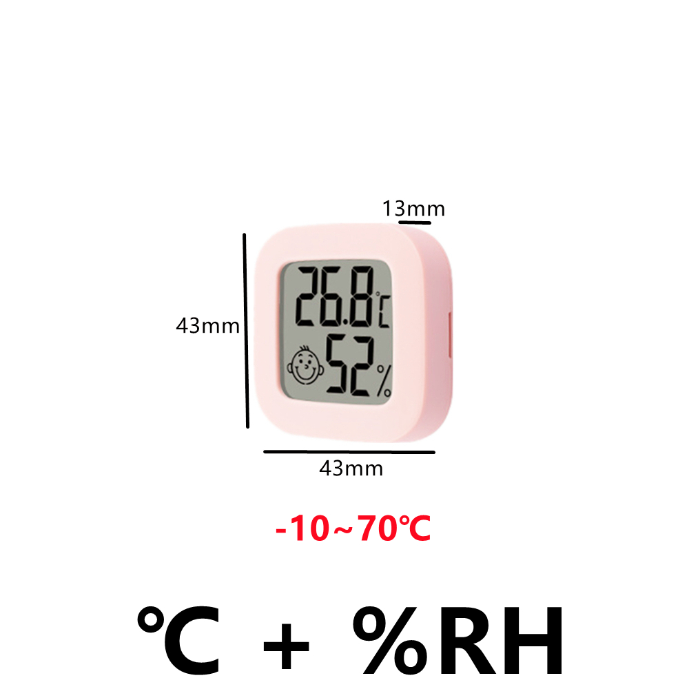 Sensor de temperatura Digital LCD para interiores, medidor de humedad, termómetro, higrómetro: MINI-A-Pink