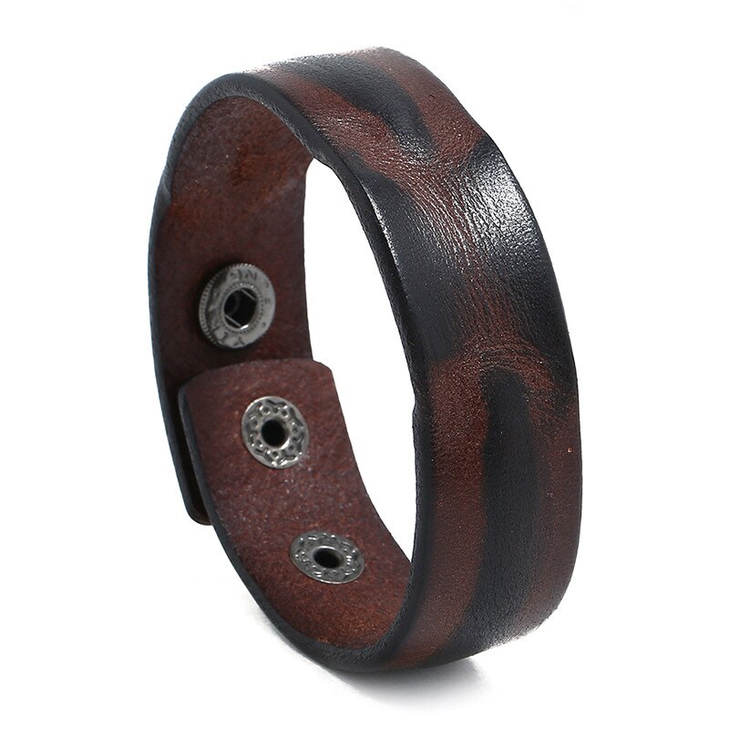 Niuyitid Armbanden En Armbanden Heren Lederen Armbanden Vintage Punk Mannelijke Touw Ketting Mannen Sieraden: dark brown