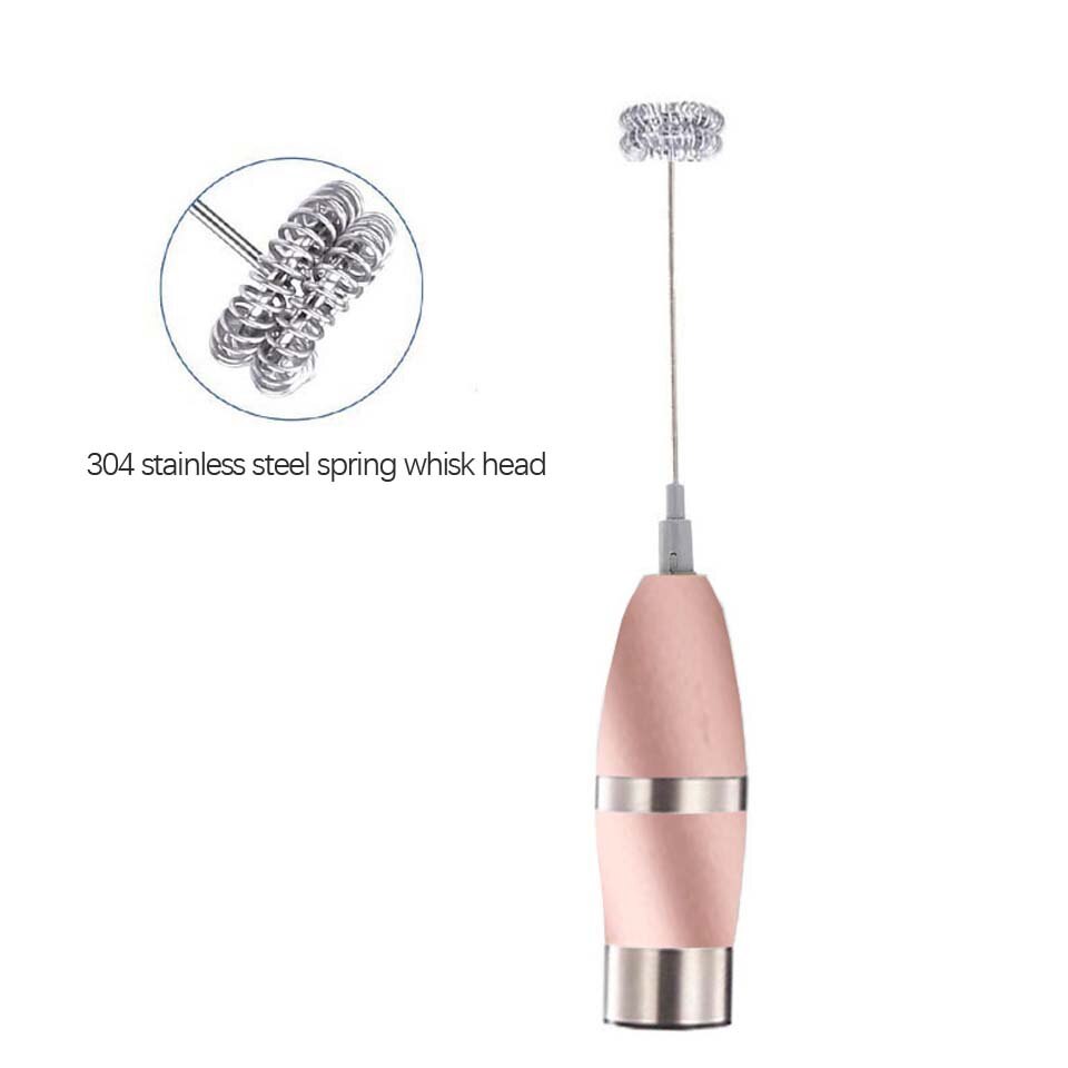 Mjölkdryck kaffevisp mixer elektrisk äggvisp skummare skummare minihandtag omrörare praktiskt köksredskap med fäste