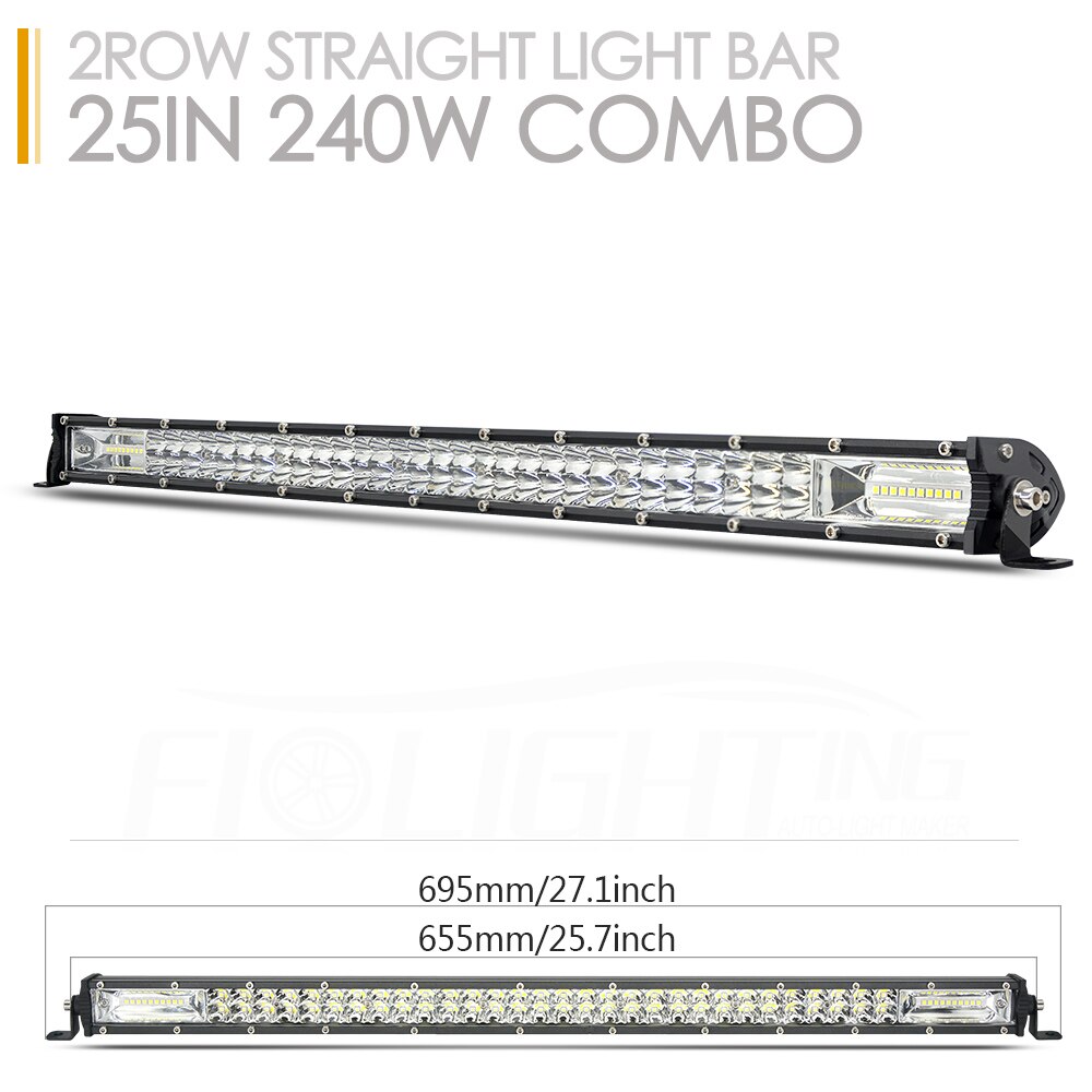 FI-Lighting 12V 24V Off Road LED Bar Spot Flood LED Light Bars / Work Light for Truck 4X4 UAZ 4WD ATV Car Barra LED Driving Fog