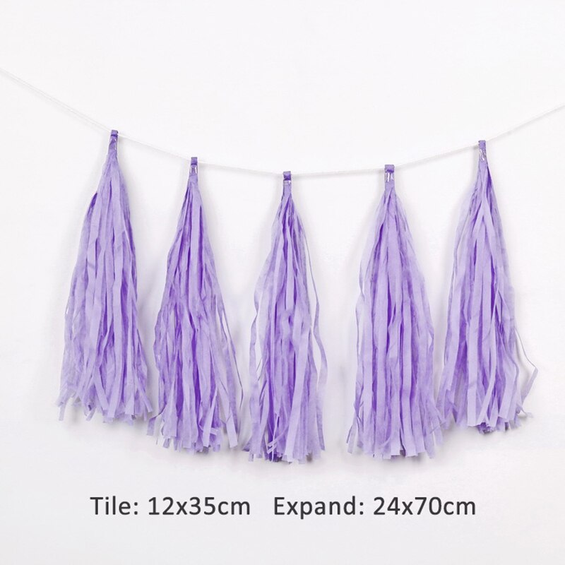 1 conjunto multi purpose estilo europeu festa de aniversário suprimentos chá de fraldas tecido diy borla guirlanda decoração do casamento crepe papel: ROXO