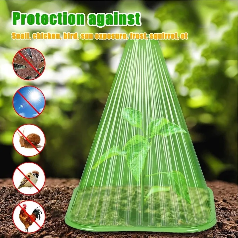 Housse de protection pour jardin de plantes, protégée contre les insectes, antigel, accessoires de jardin pour les soins de la pelouse, couvercle de cloche en plastique réutilisable