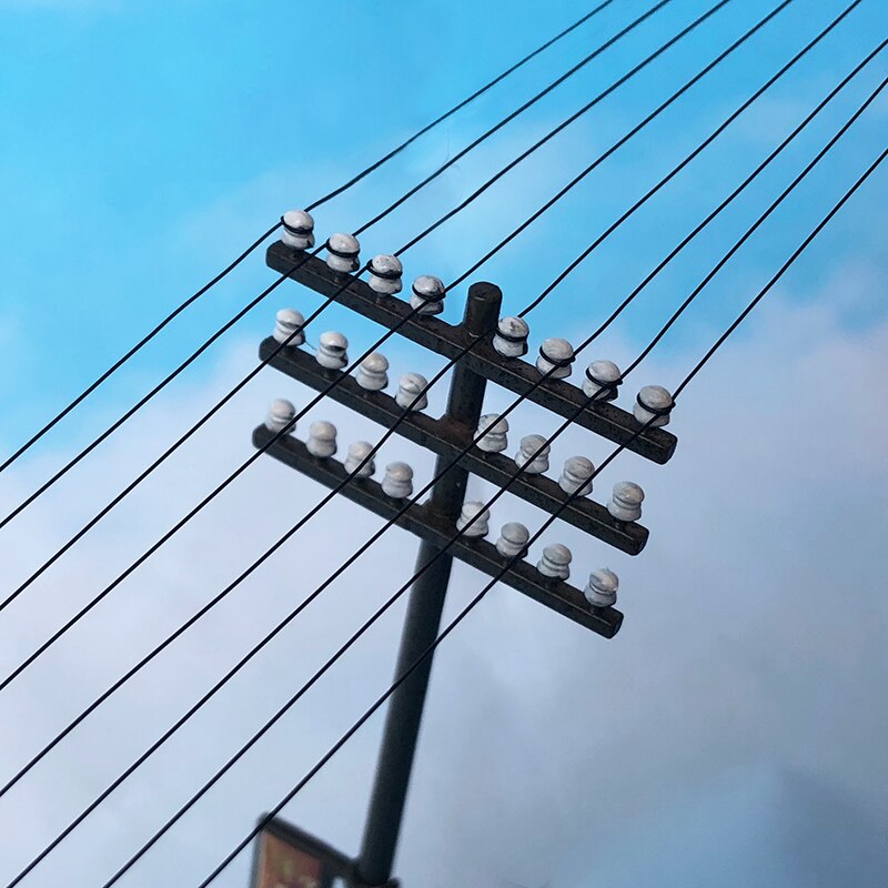 OO/HO/N scale utility pole,1:76/1:87/1:160 power line pole miniature model,model railroad, architectural models, display, gaming