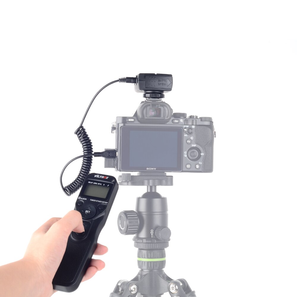 Viltrox jy -710-s2 draadloze timer lcd camera ontspanknop afstandsbediening voor sony  a7 iii  a7 riii  a7ii a7 rii  a7 a7s a6500 a6300