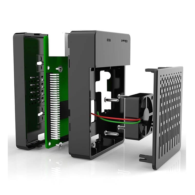 Bescherming Kit Voor Raspberry Pi 3B + 4B Case Met Koelventilator Aluminium Heatsinks Black Box Shell Voor Raspberry Pi case