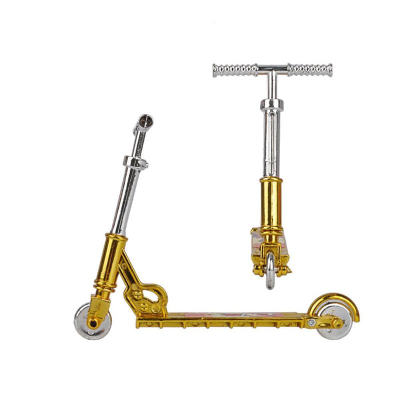 Mini simulering tvåhjulig skoter leksak barn pedagogisk leksak finger sparkcykel cykel för barn