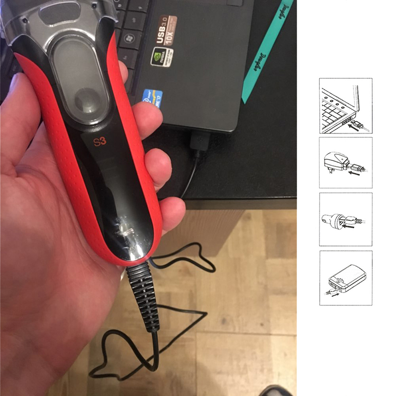 Usb nabíjačka 350cc braun 2865 2866 2874 2876 2878 330 340 350 370 380 320s-4 330s-4 elektrické holiace strojčeky adaptér na holiaci strojček nabíjačka
