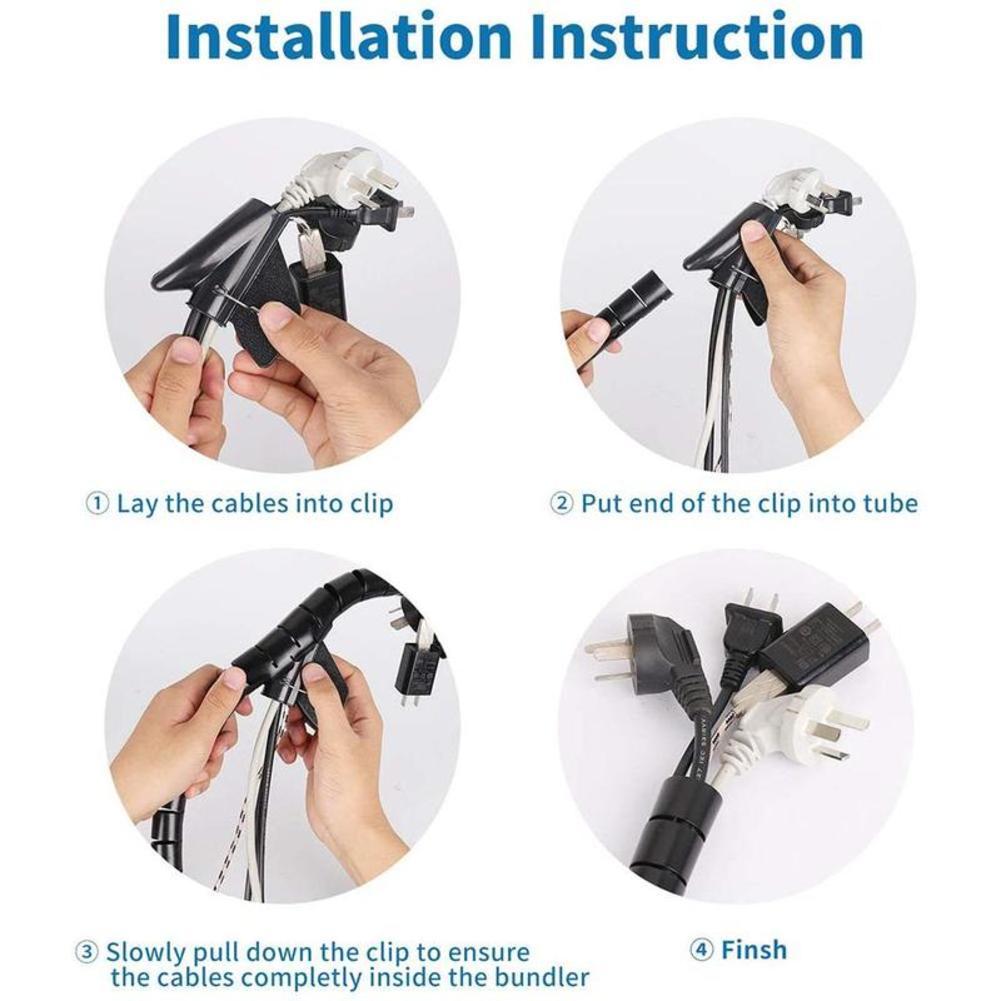 Cable Protector Cable Wire Winding Pipe Wrapping Wire Organizer Sheath Tube Pe Cable Sleeve Harness Hose Wound Tube