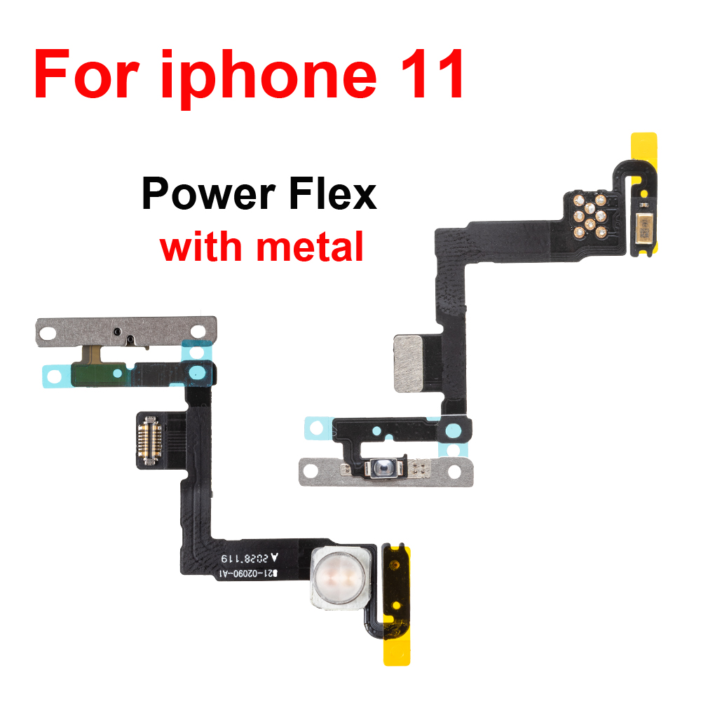 Power On Off Flex For iPhone 5S 6 6S 7 8 Plus X XR Xs Max 11 Pro Volume Up Down Side Button Key Ribbon Flex Cable With Metal: Red