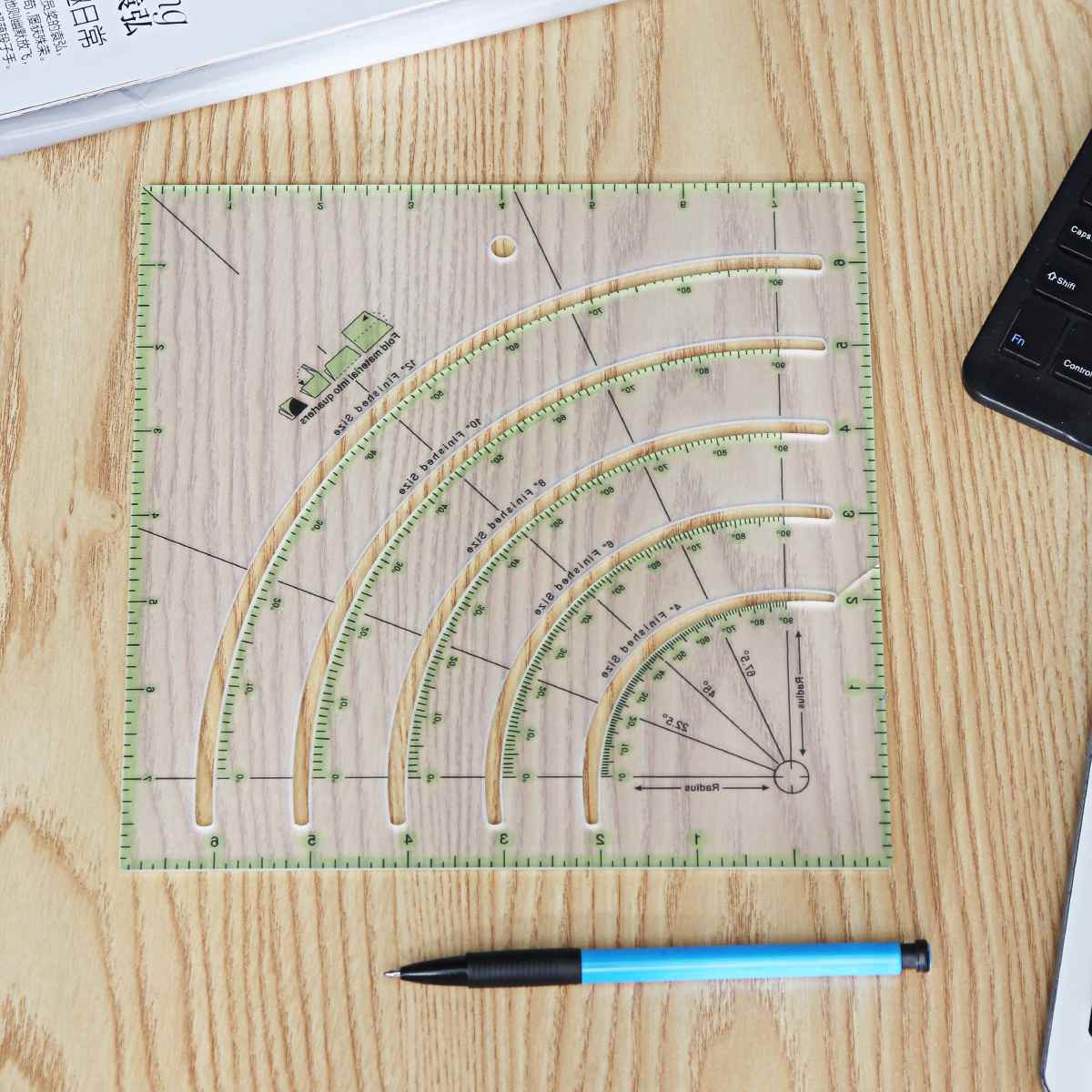 8inch Arcs and Fan Quilt Circle Cutter Ruler DIY S... – Grandado