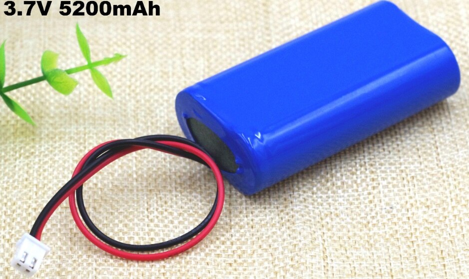 3,7 v 18650 Lithium-Batterie Pack 2600 mah 5200 mah Angeln LED Licht Bluetooth Lautsprecher 4,2 v Notfall bricolage batterien + schutz: 5200mAh With PCB