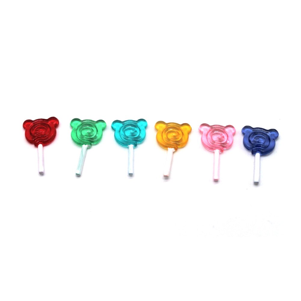 5pcs 1:12 Snacks Candy Bear Lollipop Doll House Toys Dollhouse Miniature Cute Children